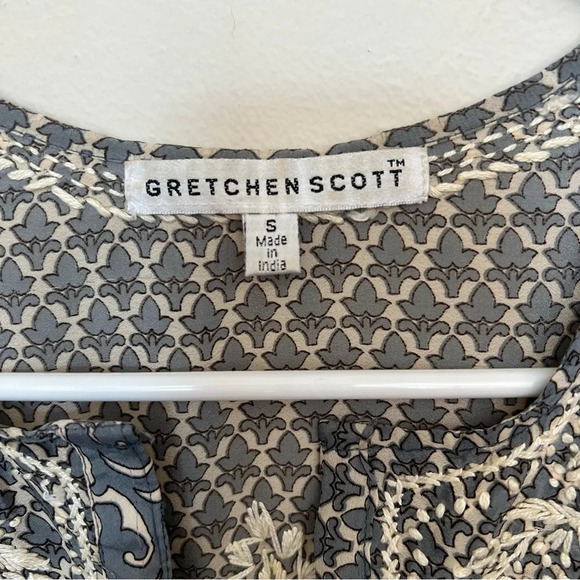 Gretchen Scott Women's Floral Embroidered V-Neck Tunic Top Blouse Size Small - Picture 3 of 12